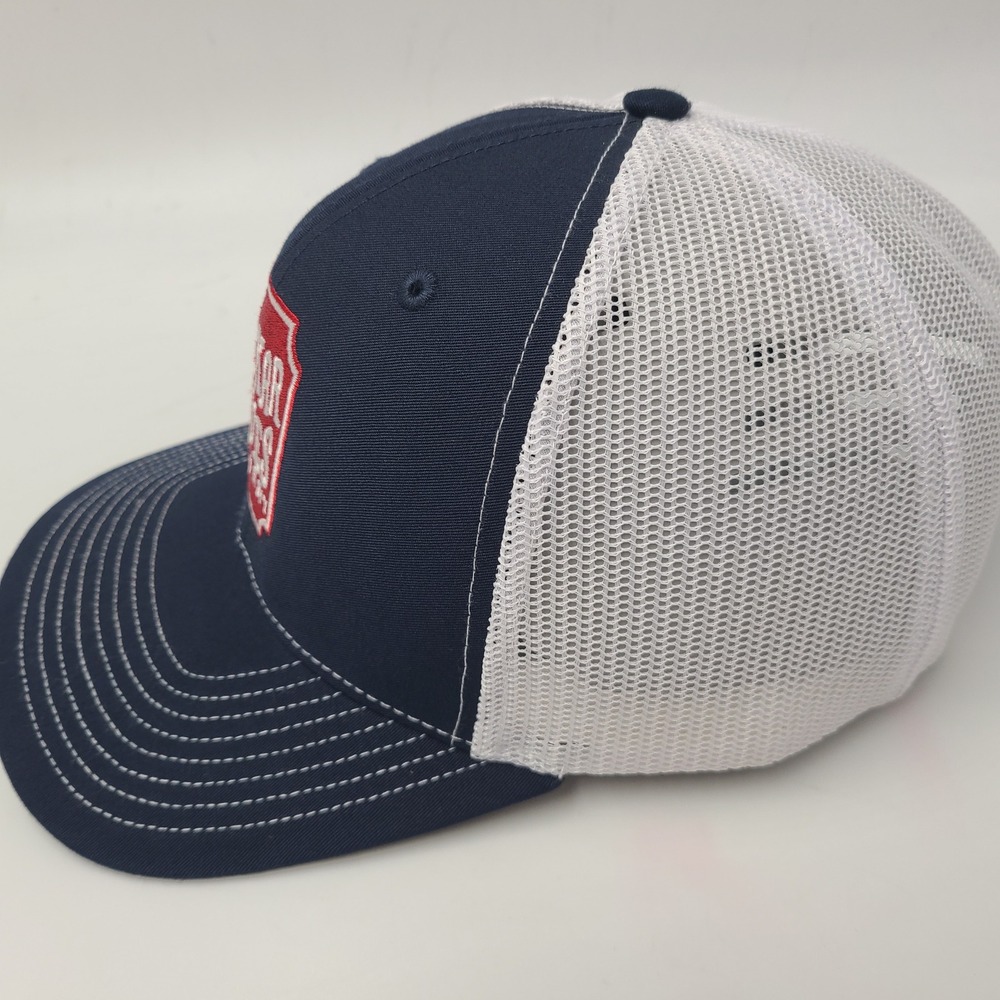 Oskar Blues Brewery Hat Snapback Trucker Mesh Richardson Blue White Red Beer Men - Picture 6 of 14